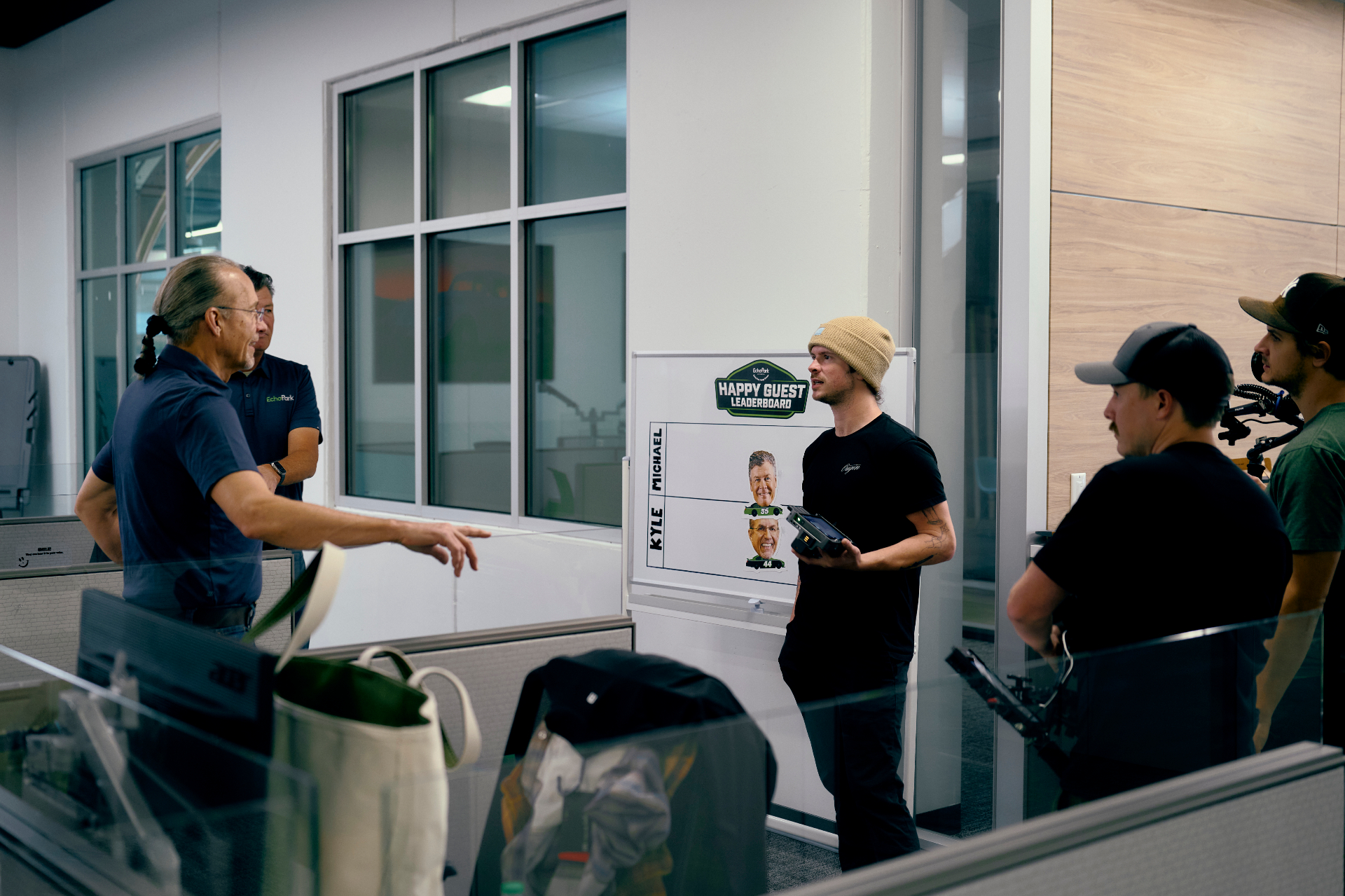 Echo Park BTS — Happy Guest Leaderboard scene