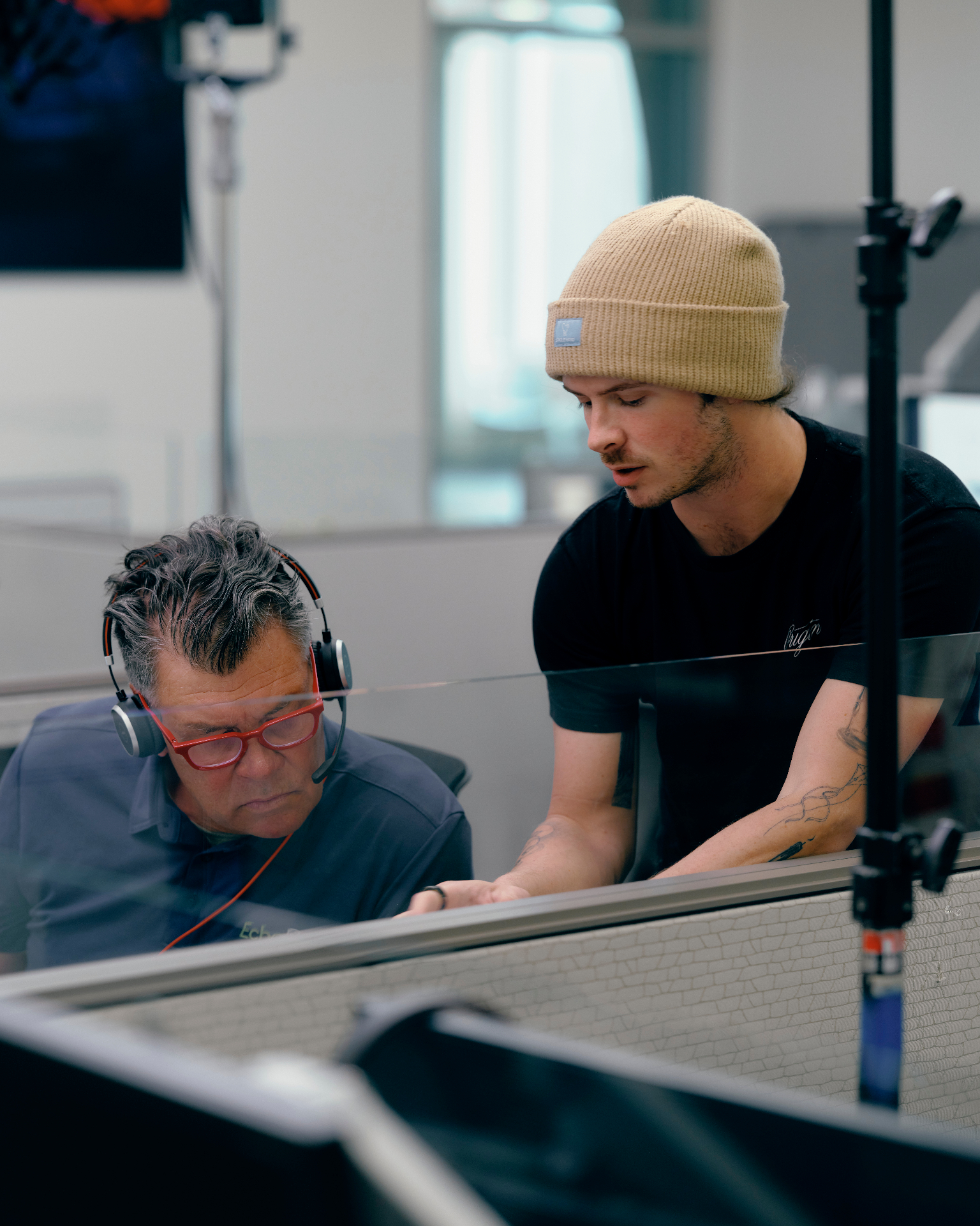 Echo Park BTS — director at monitor with talent